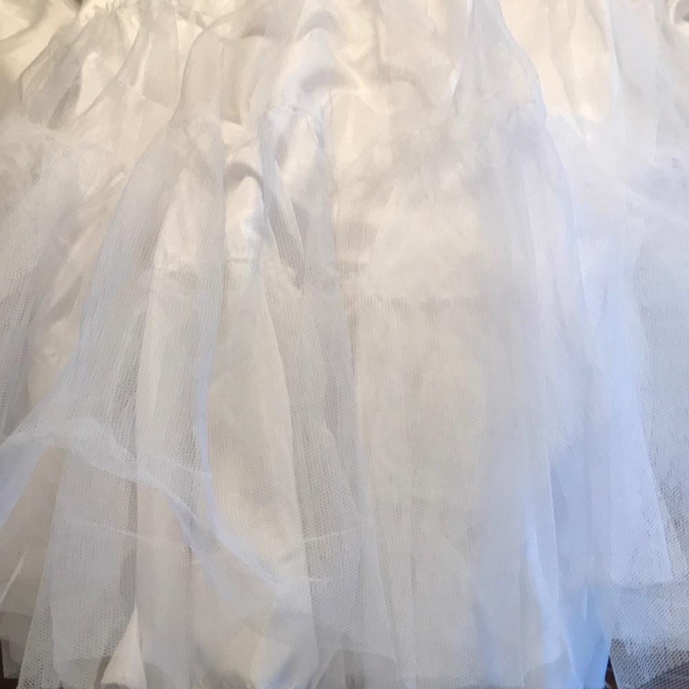 Alyce Designs White Chiffon Evening Gown size 8 - Picture 15 of 16